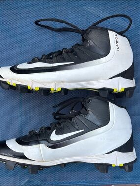 Nike Boys Youth Huarache 2K Filth Baseball Cleat Black/White 6.5